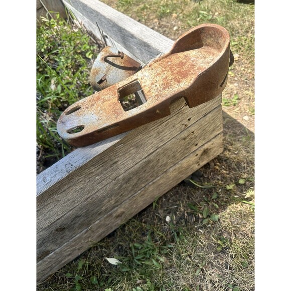 Antique 1900s Iron Bodybuilding Boots Vintage Strongman Cowboy Weighted Fitness - Picture 1 of 4